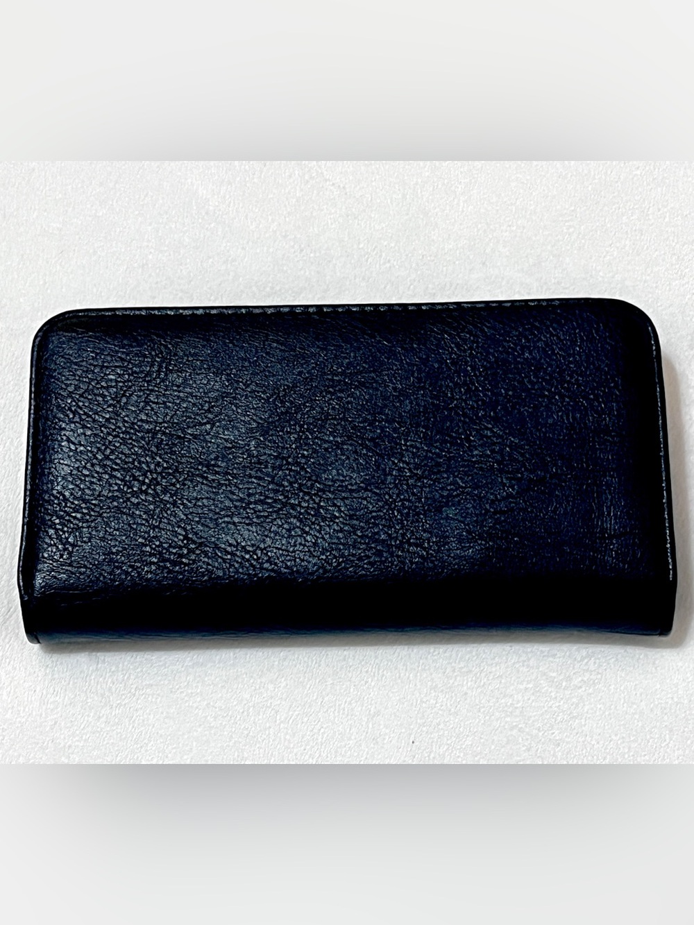 Alba Black Pebbled Leather Turn Lock Crossbody Wallet Clutch Phone Pouch - Picture 2 of 5